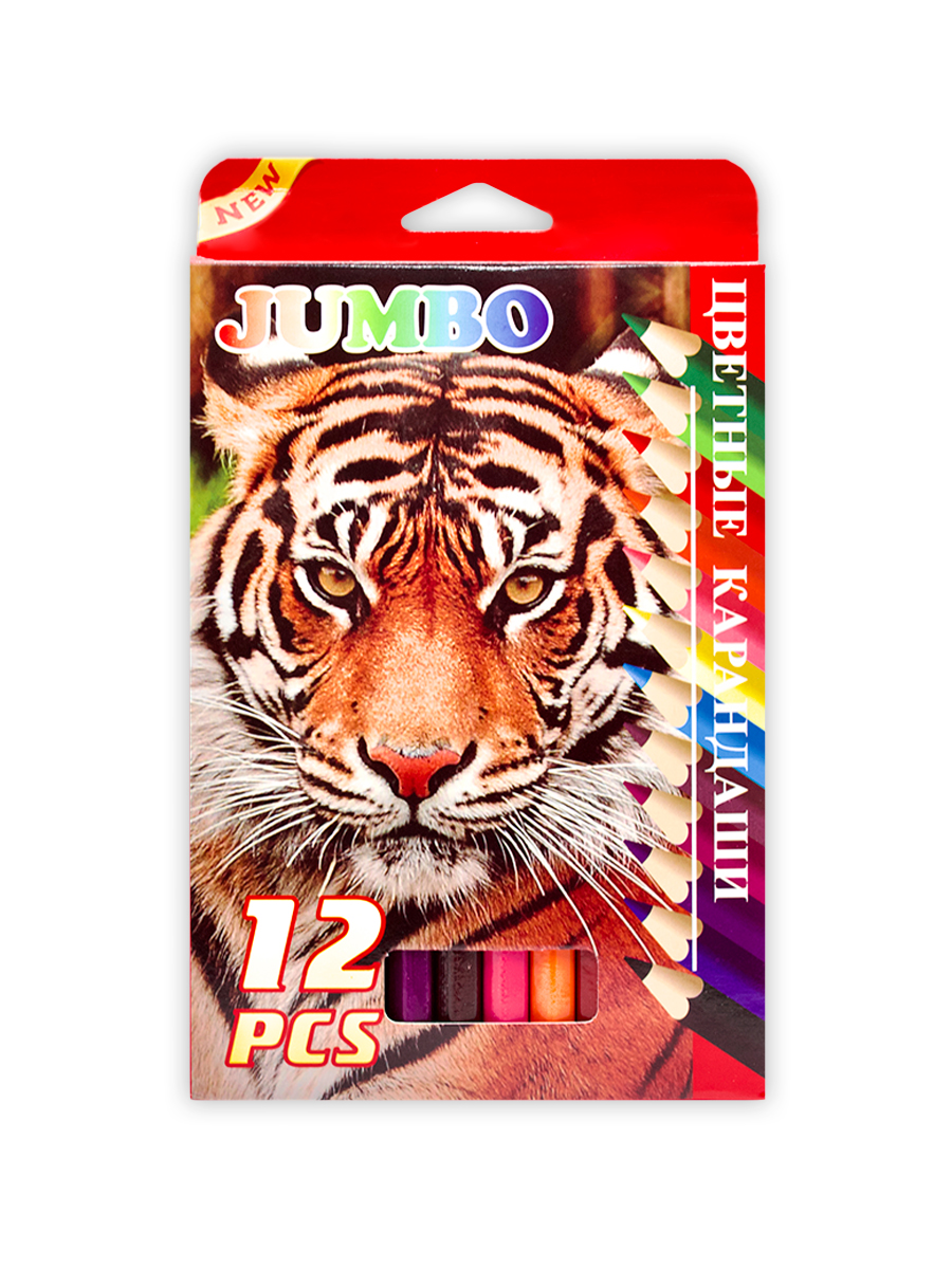 Карандаши цветные утолщенные Jumbo 12 цветов