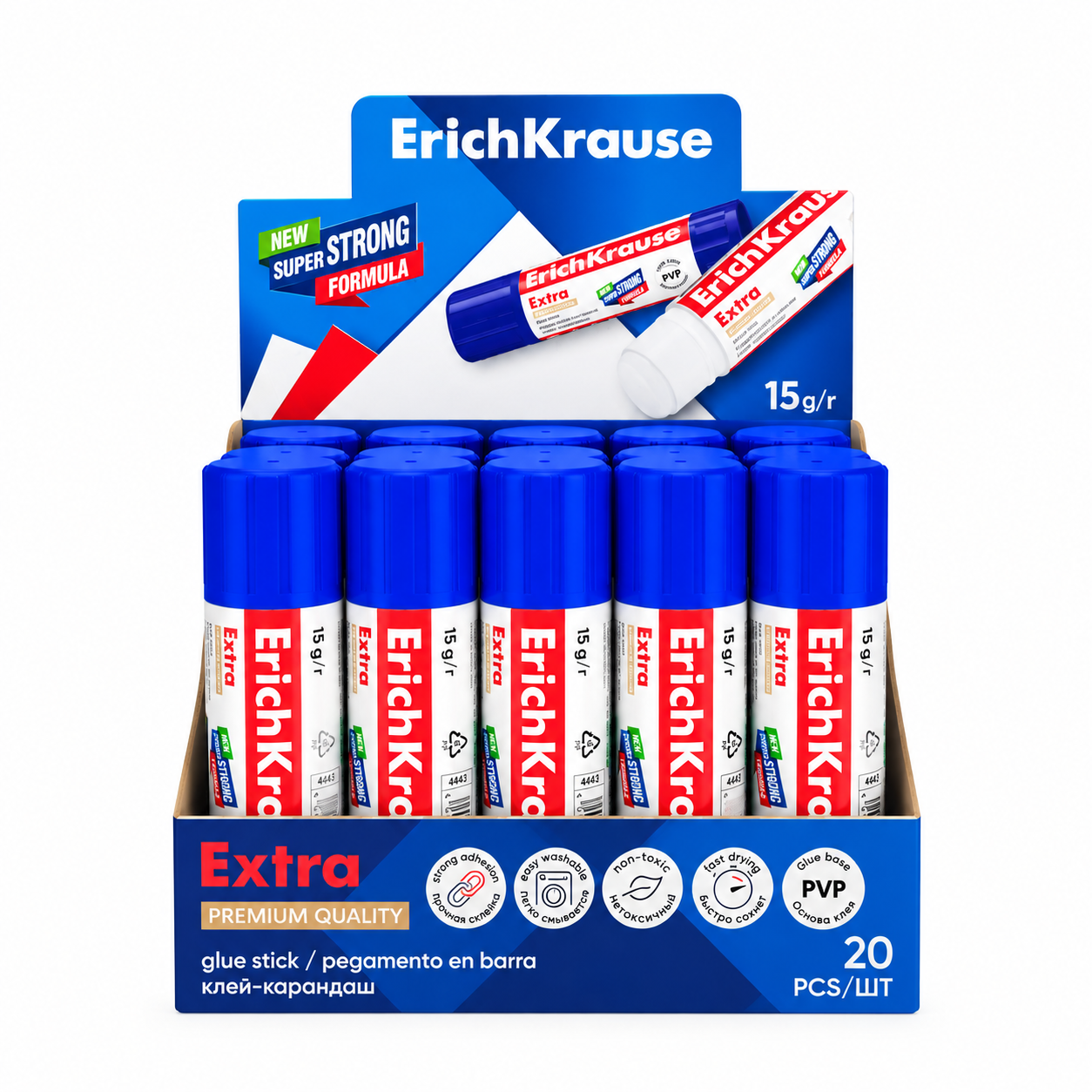 Клей карандаш 15 г Erich Krause® "Extra"