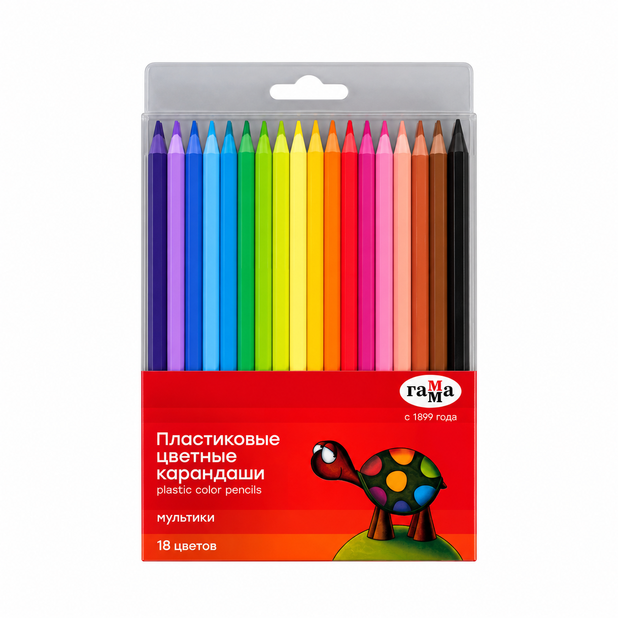 Карандаши цветные 18 цветов ГАММА® "Мультики"