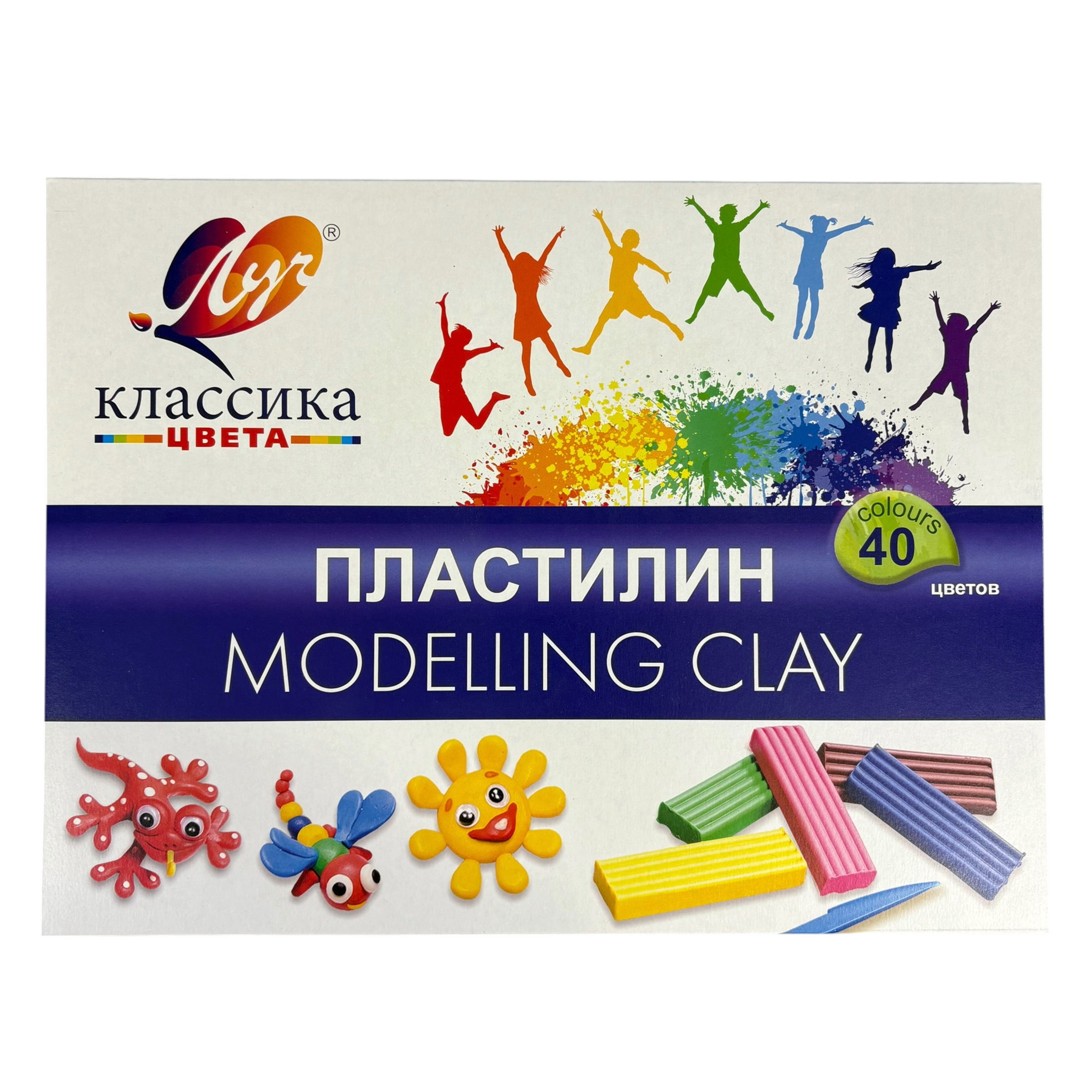 Пластилин 40 цветов Луч® "Классика" 800 г