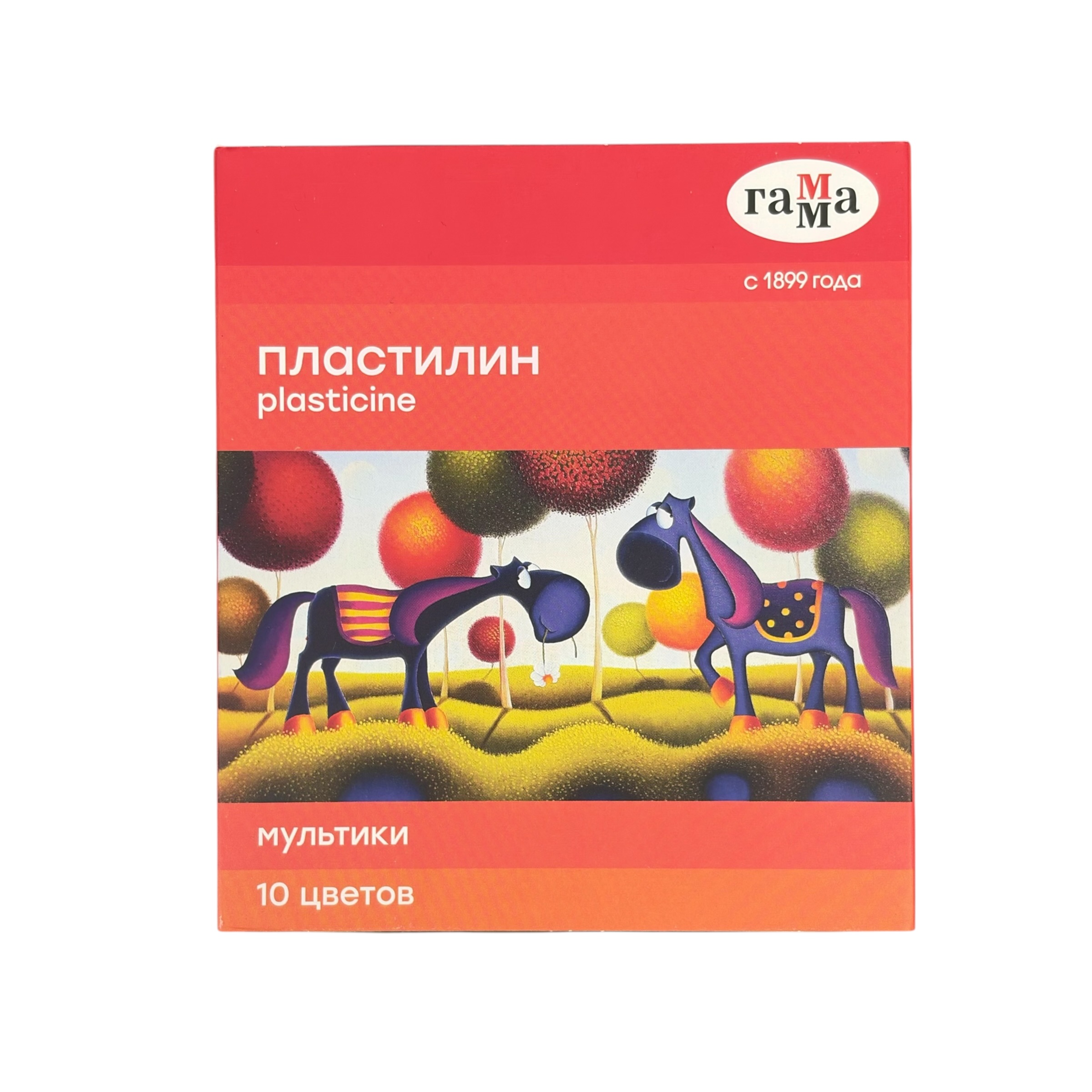 Пластилин 10 цветов ГАММА® "Мультики" 200 г