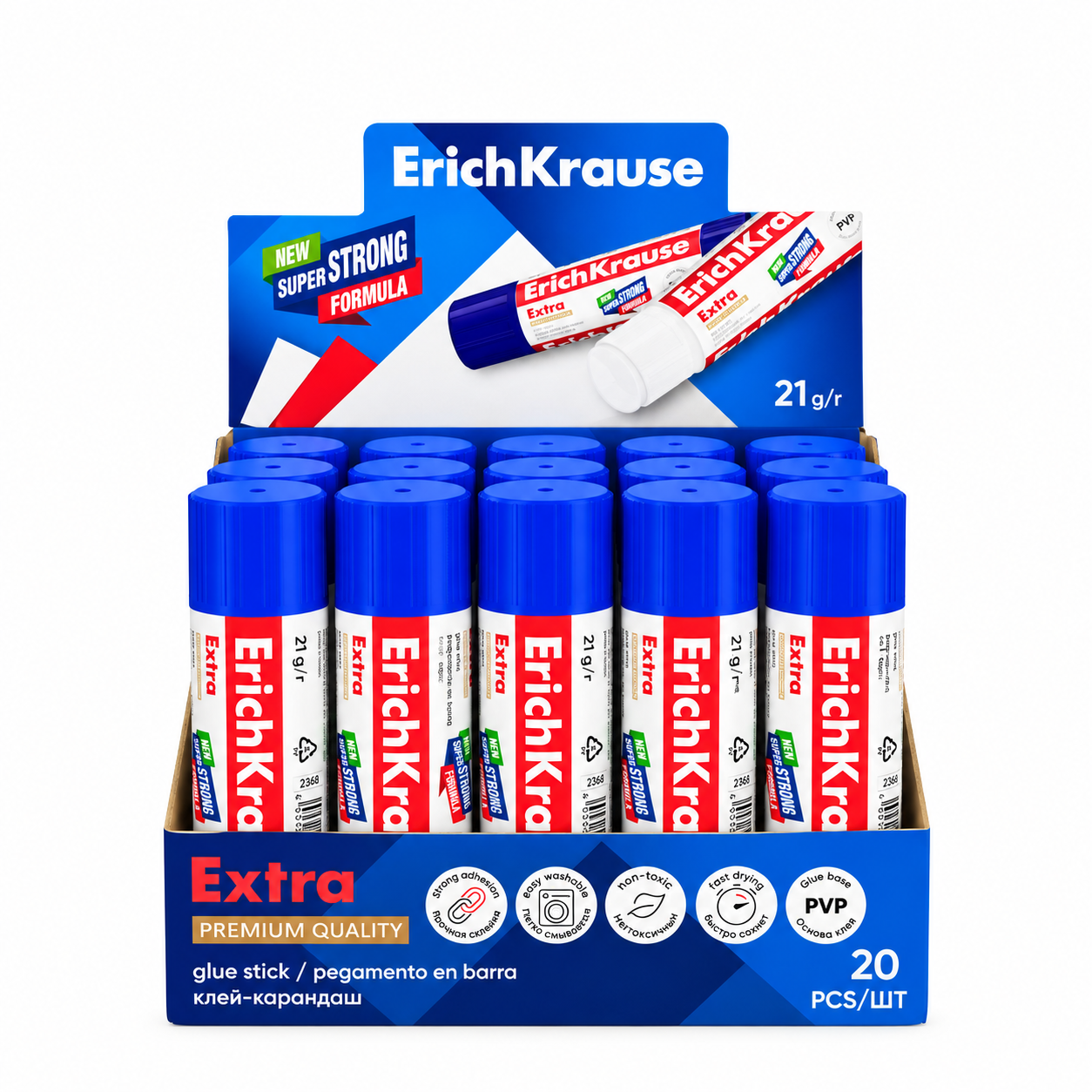Клей карандаш 21 г Erich Krause® "Extra"