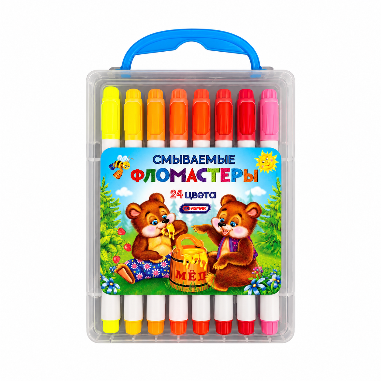 Фломастеры смываемые 24 цвета ASMAR®