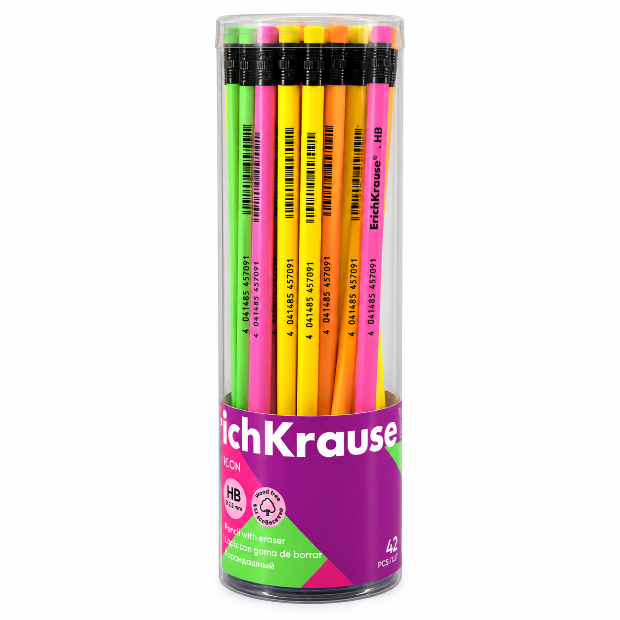 Карандаш чернографитный ErichKrause® "JOY Neon"