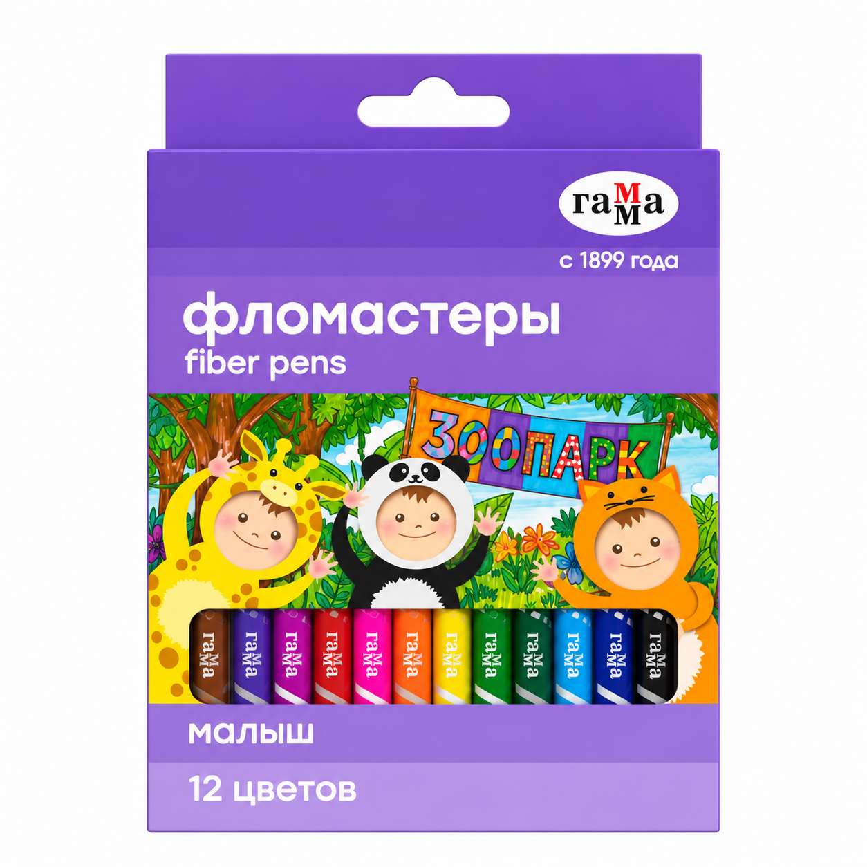 Фломастеры 12 цветов ГАММА® "Малыш"