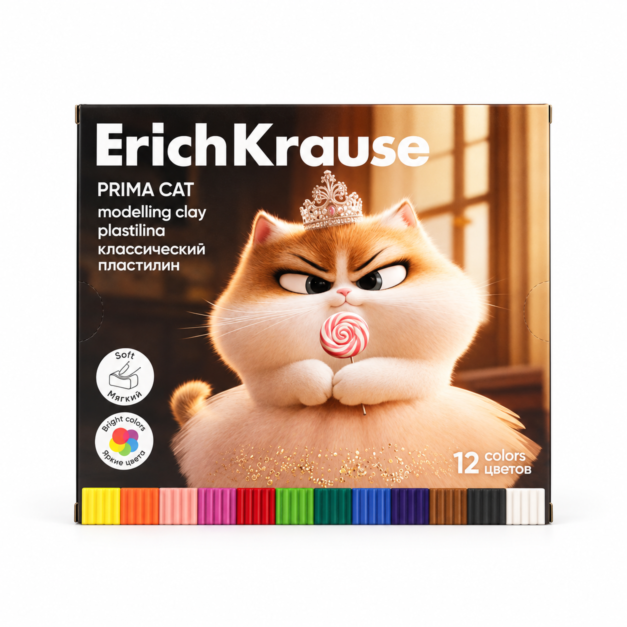 Пластилин 12 цветов ErichKrause® 192 г